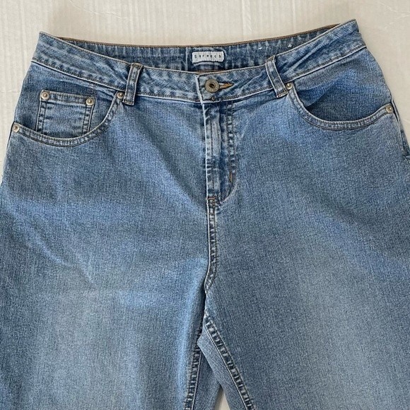 Vintage Carolina Blues Stretch Jeans Straight High Rise Blue Denim Size 8 Tall - Picture 3 of 15